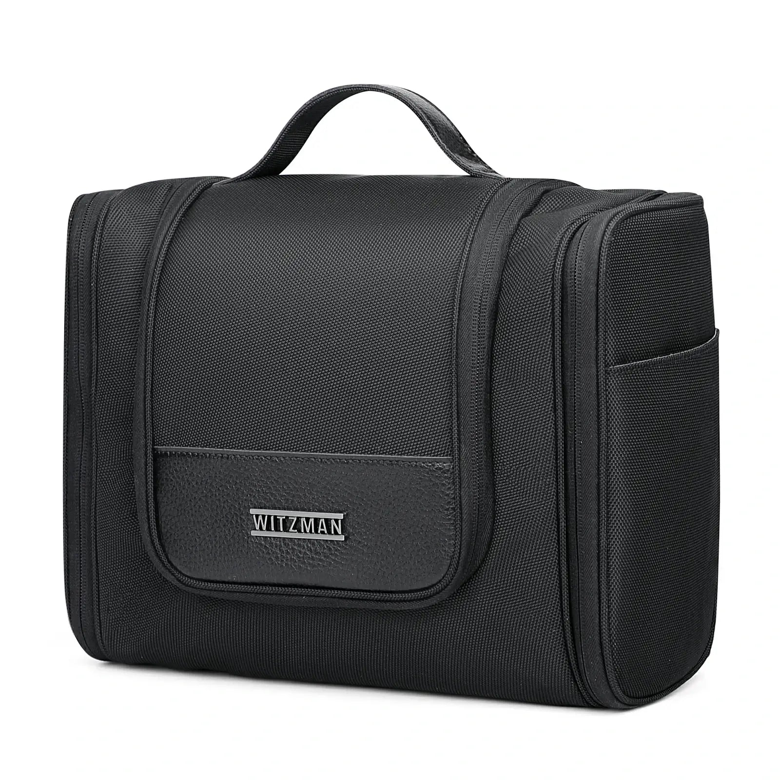 Black large toiletry bag for men
