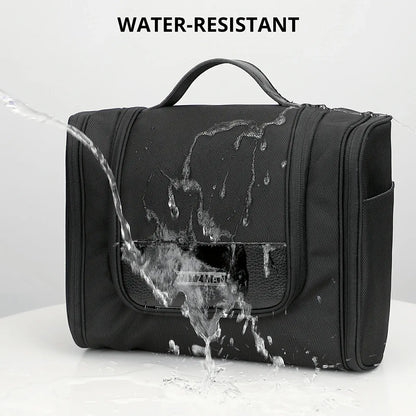 Black large toiletry bag for men