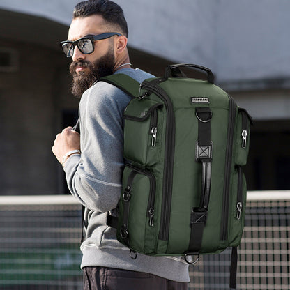 Army Green Nylon Backpack