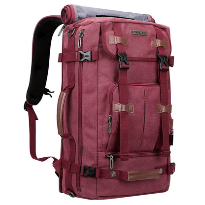 red canvas travel backpack | witzman a519-2 #color_red