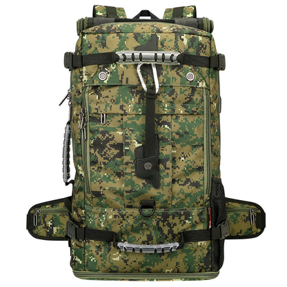 Camo Green Nylon Travel Backpack