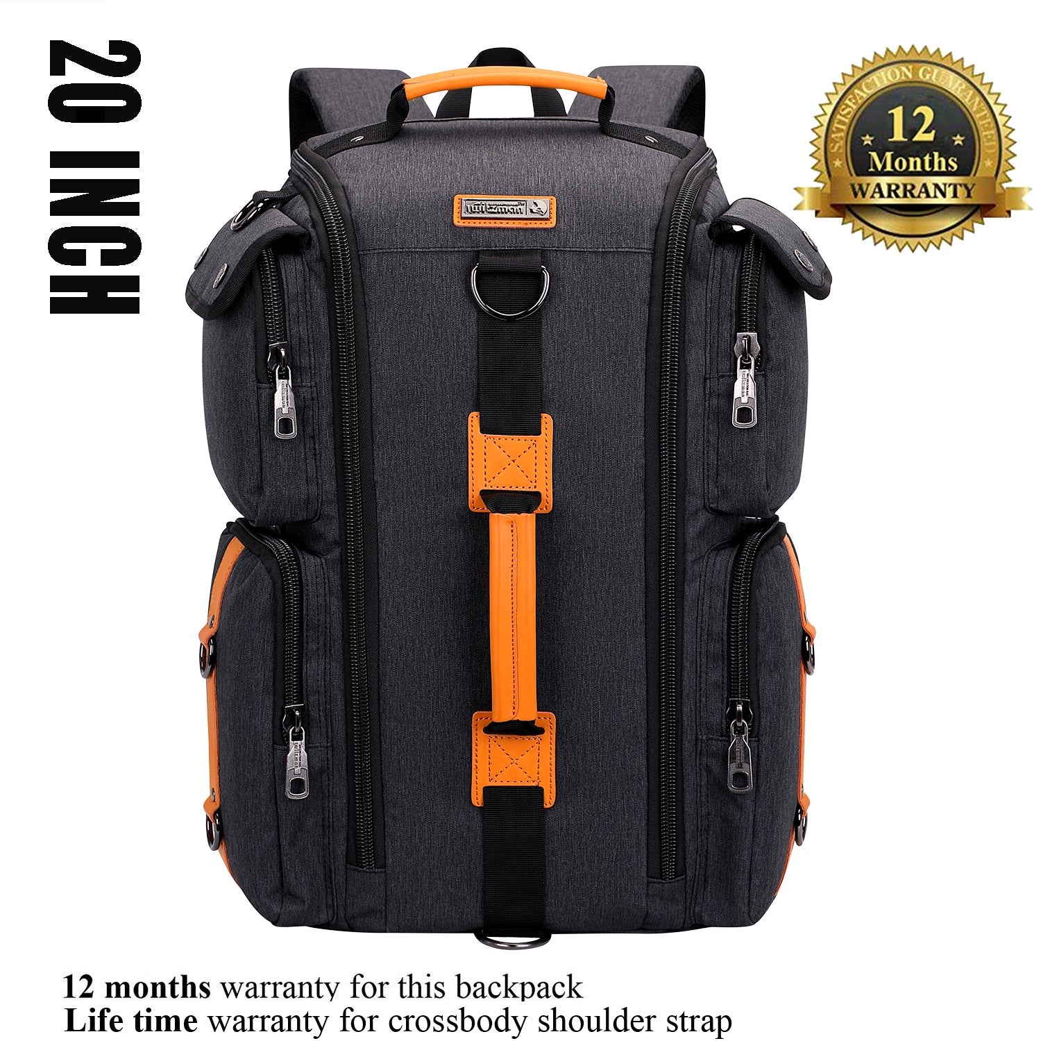 Black Nylon Travel Backpack