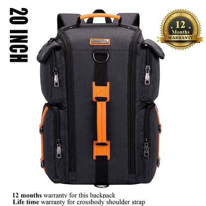 Black Nylon Travel Backpack