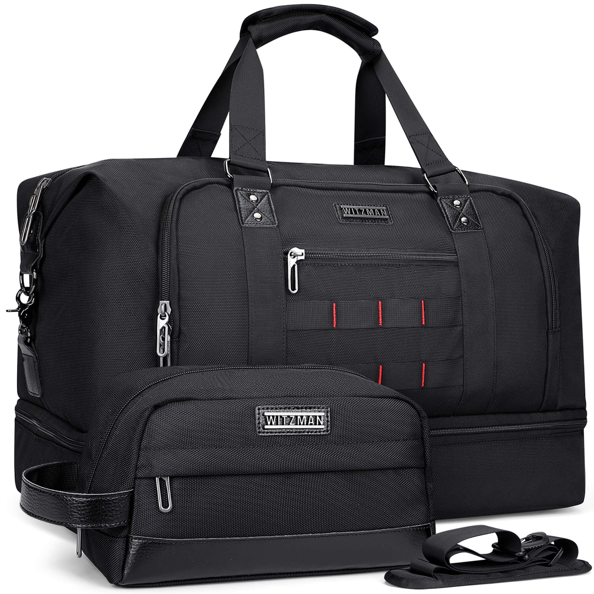 Travel Duffle Bags for Men Weekender Bags With Toiletry Bag Sets black
