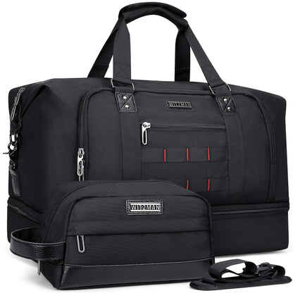 Travel Duffle Bags for Men Weekender Bags With Toiletry Bag Sets black