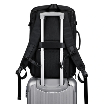 WITZMAN 35L black travel backpack for men nylon bag