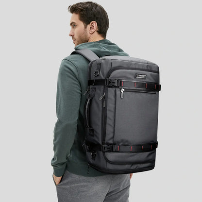 WITZMAN 35L sliver grey travel backpack for men nylon bag with usb port