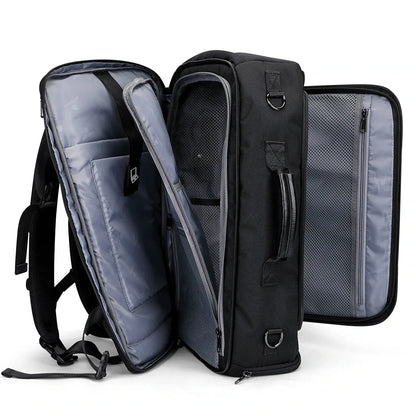 WITZMAN 35L black travel backpack for men nylon