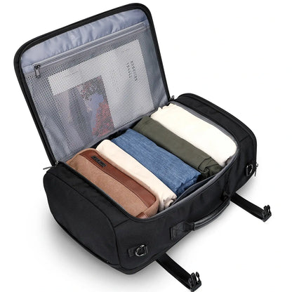 WITZMAN 35L black travel backpack for men nylon bag main compartment