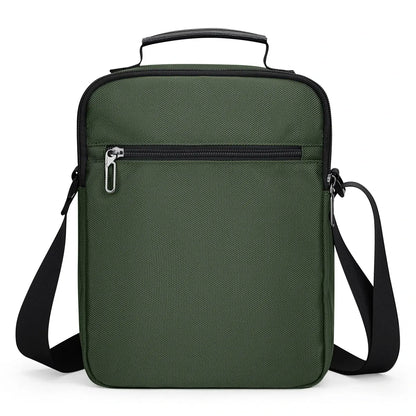 WITZMAN B707 nylon crossbody sling bag for men small travel shoulder messenger with anti-theft pocket and MOLLE webbing army green