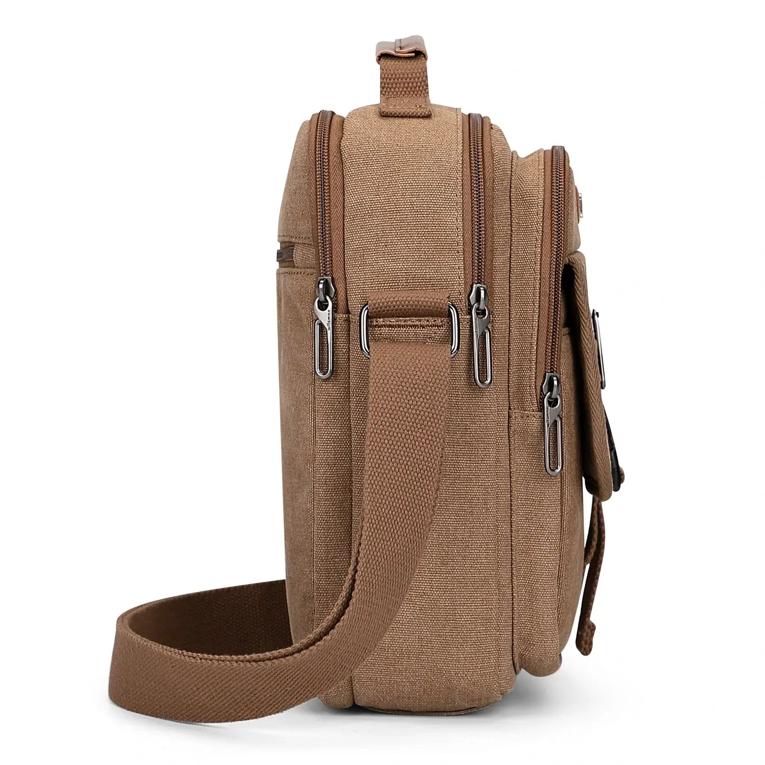 WITZMAN men’s canvas crossbody bag vintage sling messenger satchel with anti-theft pocket for travel and daily use