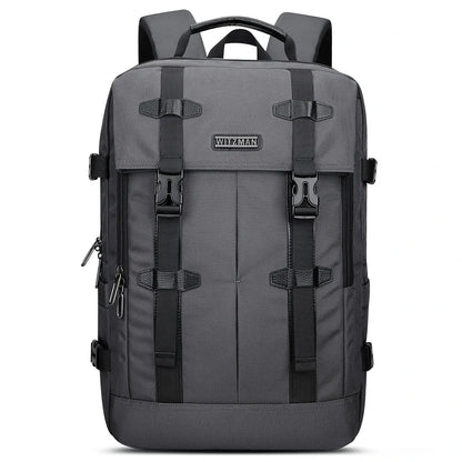 WITZMAN sliver grey nylon travel backpack for men