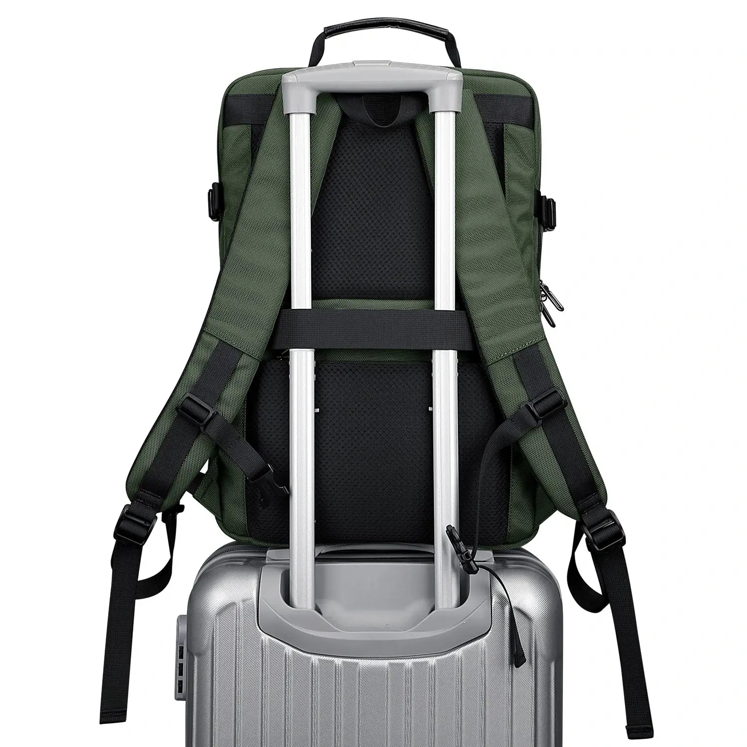 WITZMAN army green nylon travel backpack for men b716